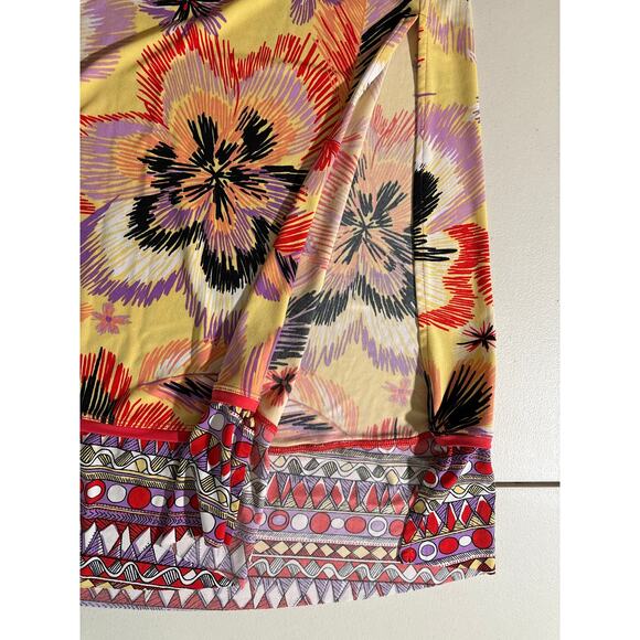 Bisou Bisou Women's Size Large Colorful Festive Beach Tropical Island Maxi Skirt - Picture 7 of 11